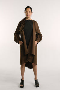Organic Cotton Barcelona Coat | Chocolate