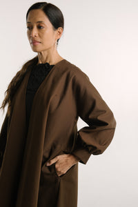 Organic Cotton Barcelona Coat | Chocolate