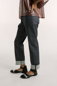 Trippen Stamp Ballet Flat | Black/Silver