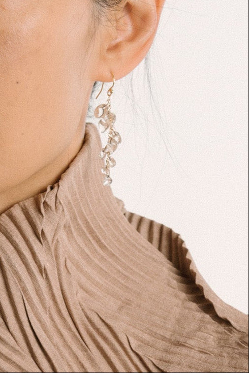 Iwa Fall Dangle Earrings | Clear
