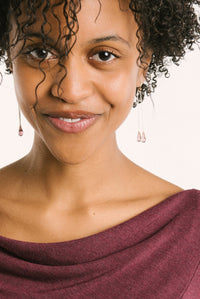 Lustre Long Single Earring | Orchid