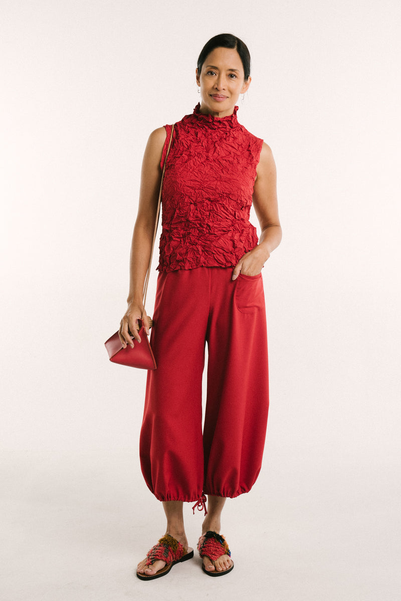 Moth Raina Mock Top | Tomato