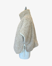 Reversible High-Neck Vest | Cream/Taupe