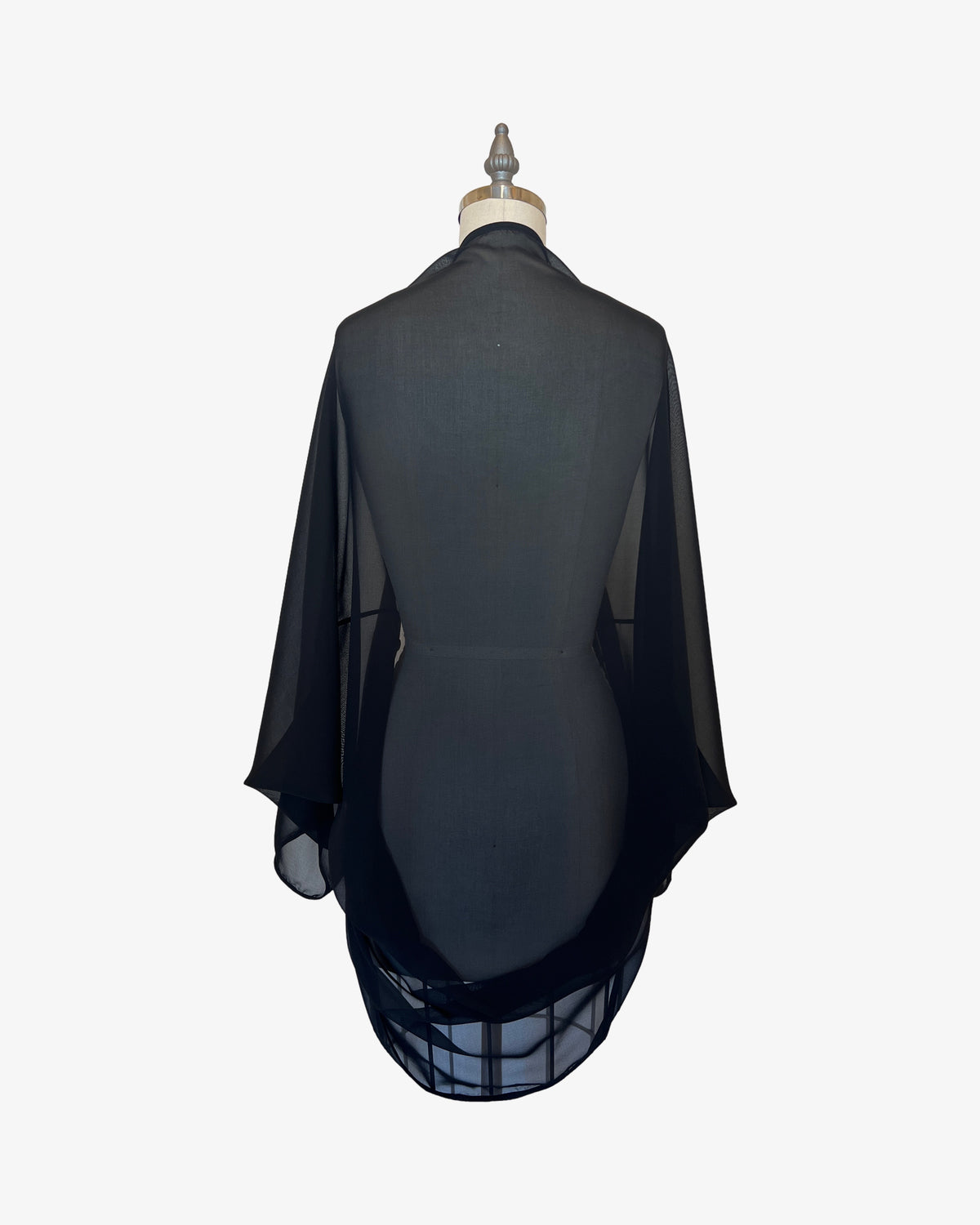 Cocoon Cardigan Wrap | Sheer Black