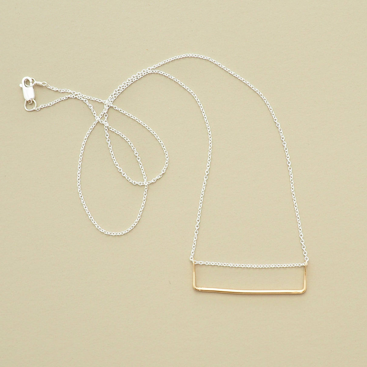 Underline Necklace | Gold on Sterling Chain