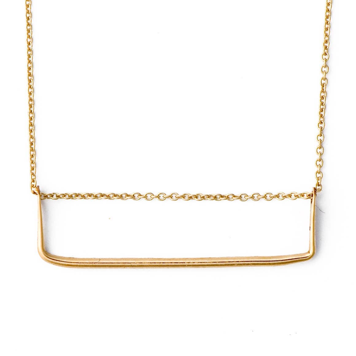 Underline Necklace | Gold on Sterling Chain