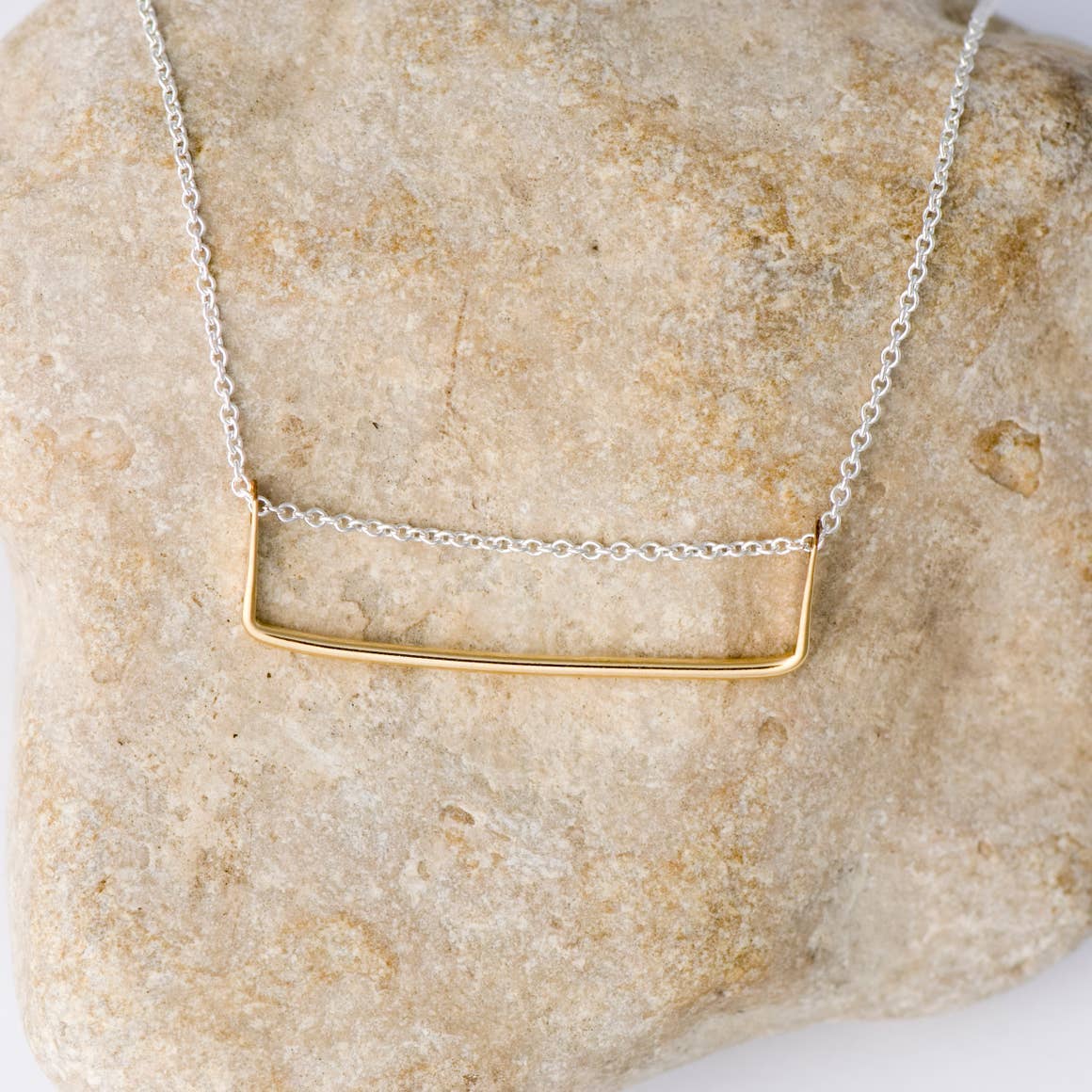 Underline Necklace | Gold on Sterling Chain