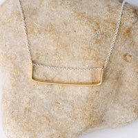 Underline Necklace | Gold on Sterling Chain