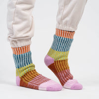 Mosaic House Socks | Rust Lilac