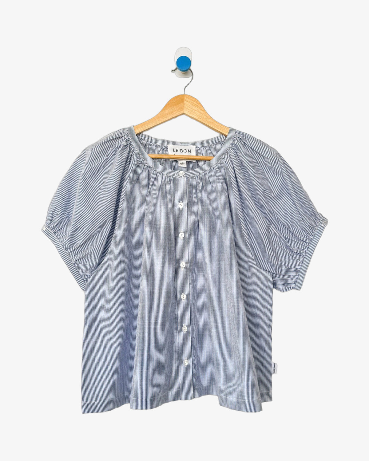 Emily Short Sleeve Top | Blue Stripe