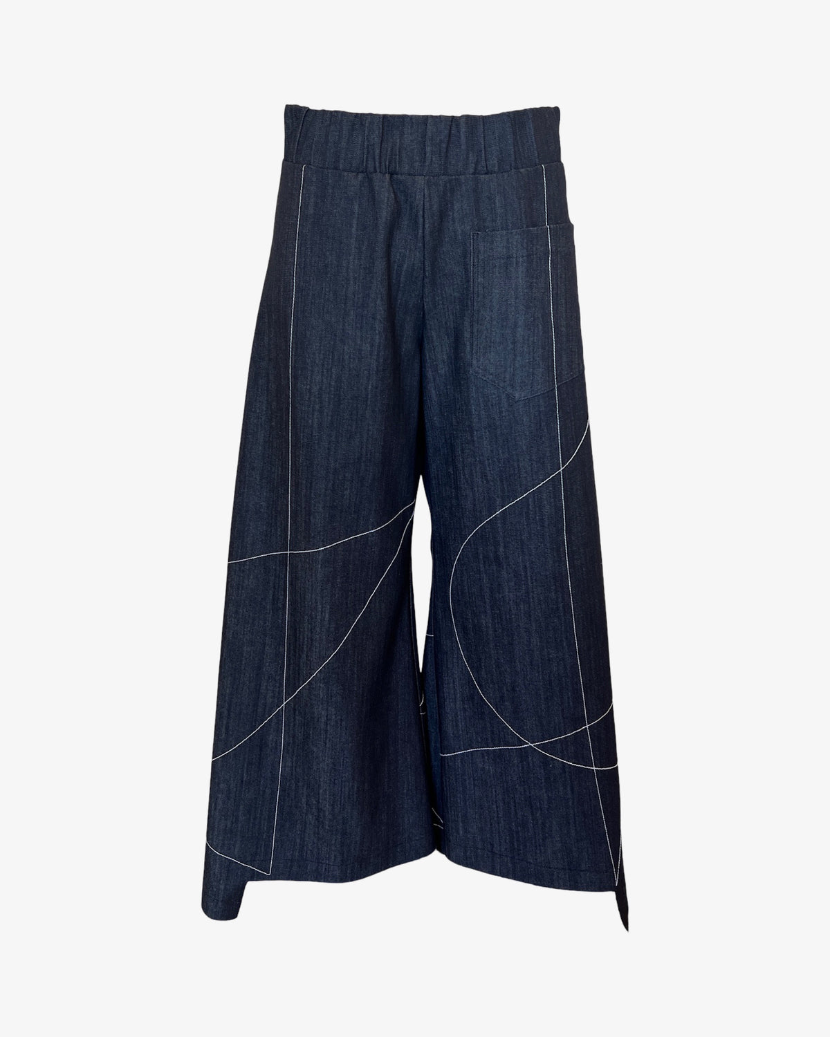 Scribble Step Stitch Pants V2 | Striated Denim