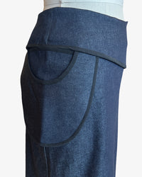 Drop Pocket Maxi Skirt | Stretch Denim
