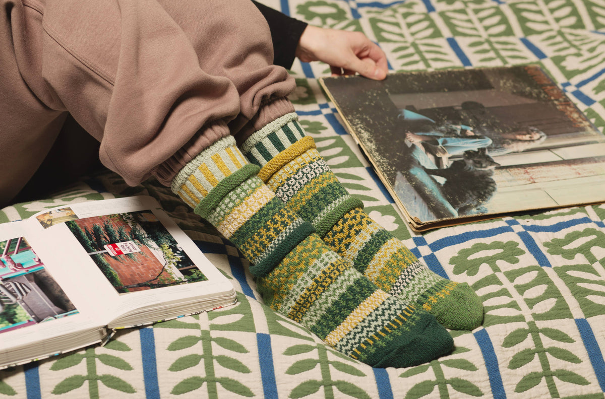 Mismatched Cotton Crew Socks | Fiddlehead