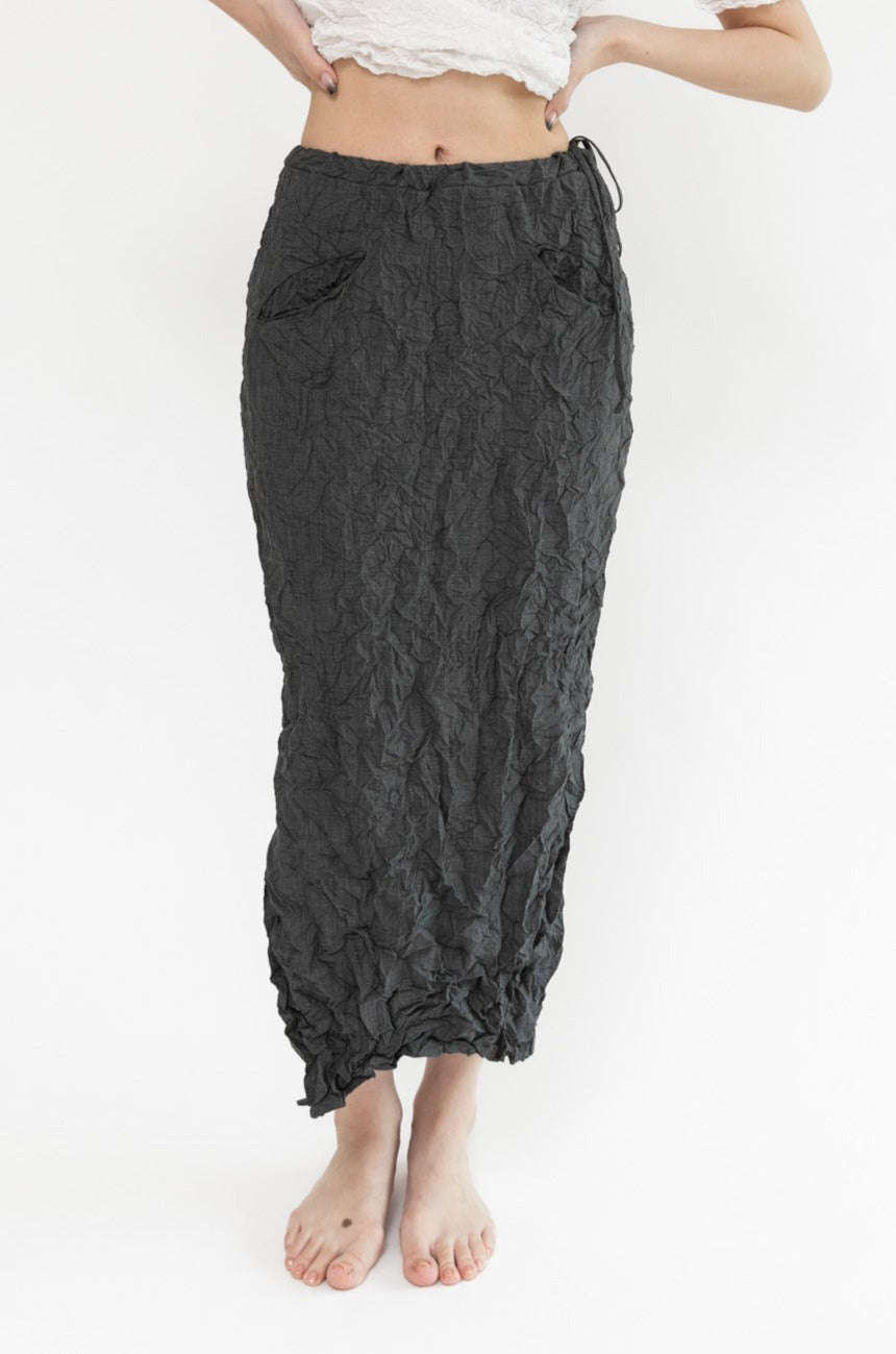 Moth Convertible Column Skirt | Charcoal
