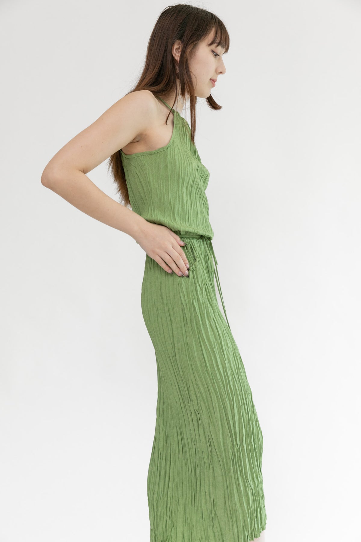 Twisted Maxi Halter Dress | Forest