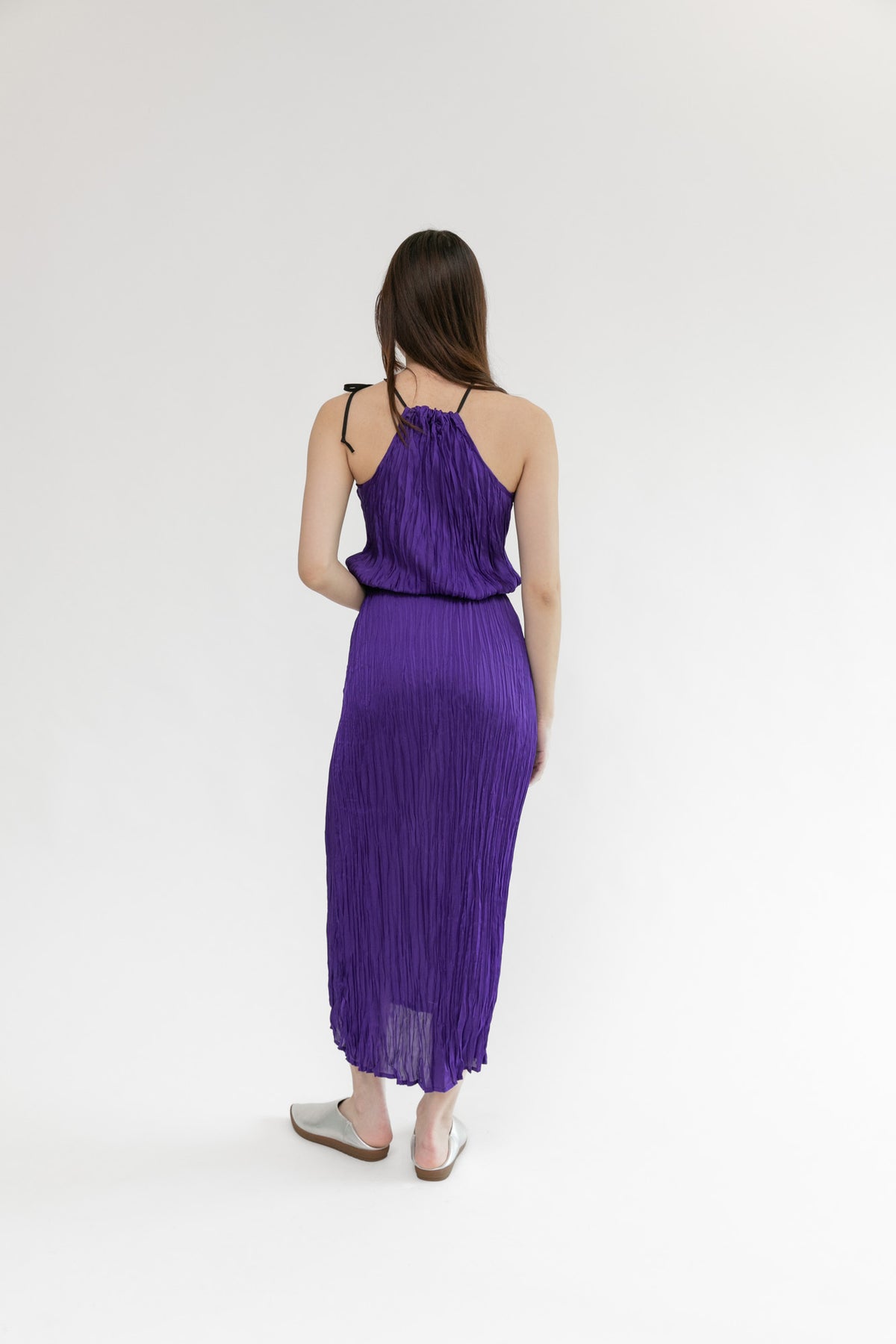 Twisted Maxi Halter Dress | Grape