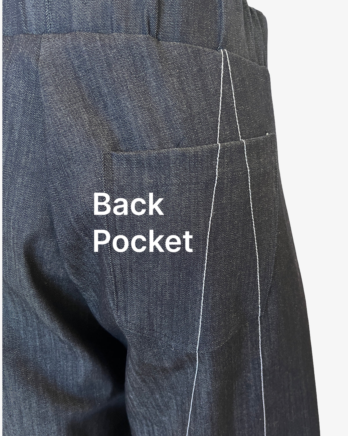 Scribble Step Stitch Pants V2 | Striated Denim