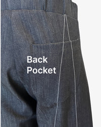 Scribble Step Stitch Pants V2 | Striated Denim