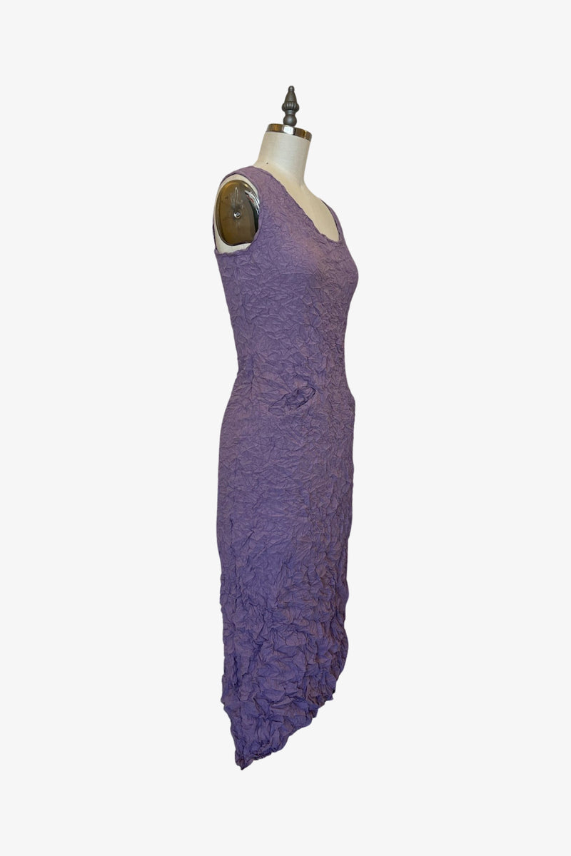Moth Long Asymmetrical Dress | Lilac