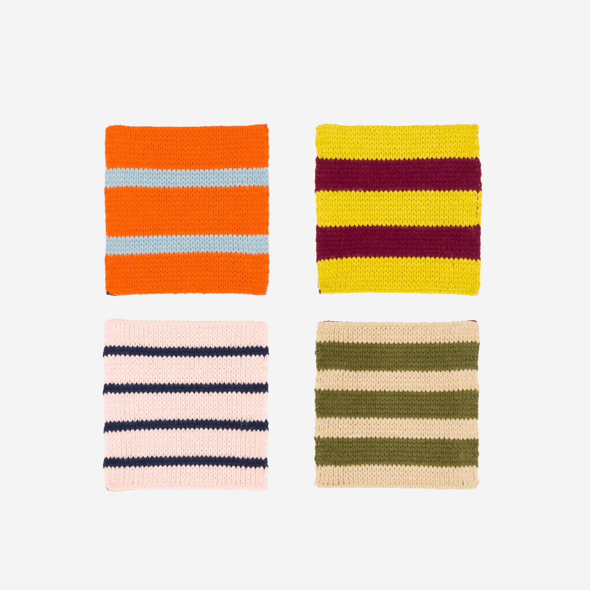 Patchwork Stripe Coaster Set | Desert