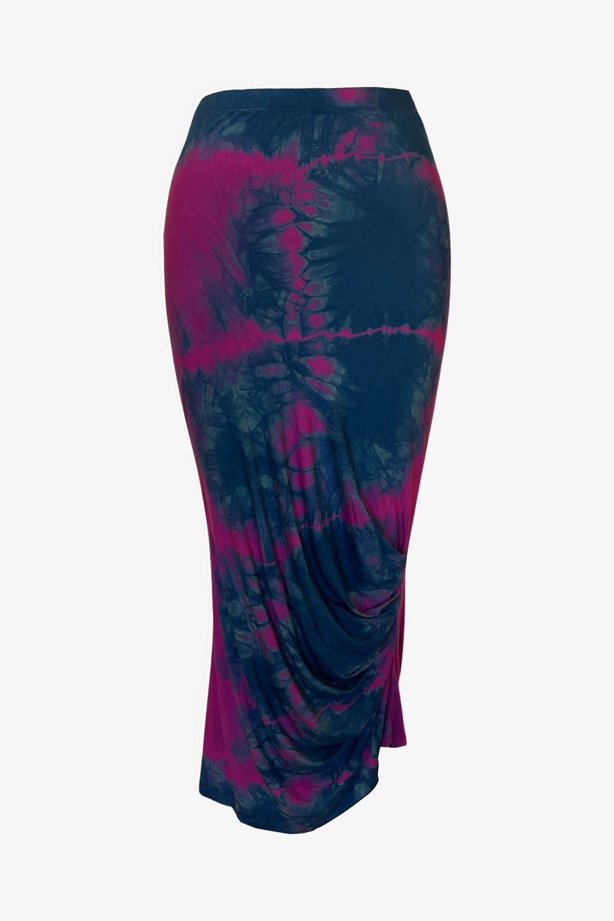 Caterpillar Long Skirt + Tube Dress | Indigo Orchid Tie Dye