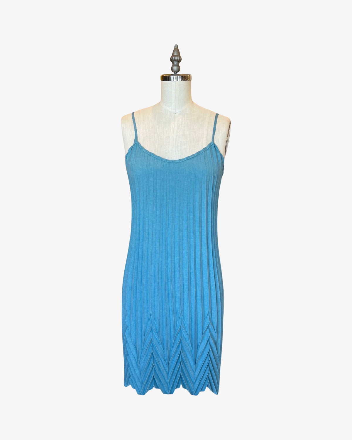 Sunburst Chevron Dress | Aqua