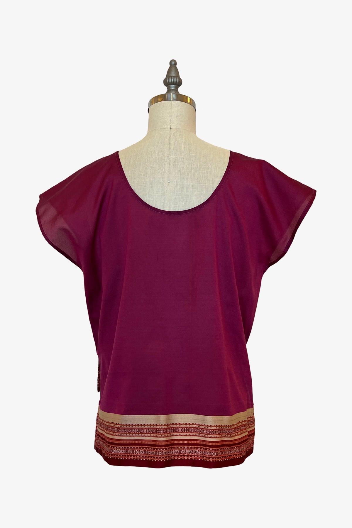 Selvedge Top | Orchid Merlot Saree