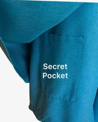 Asymmetrical Knee Skort | Teal