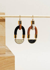 Simpatico Earrings | Sienna/Noir/Fog