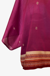 Lisbon Top | Orchid Merlot Dot Saree