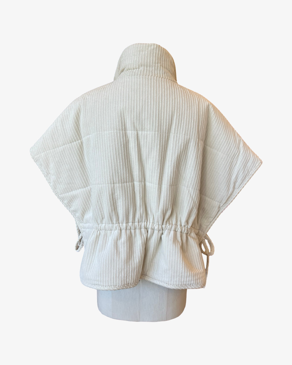 Reversible High-Neck Vest | Cream/Taupe