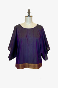 Lisbon Top | Purple Gold Saree