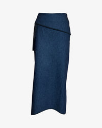 Drop Pocket Maxi Skirt | Stretch Denim