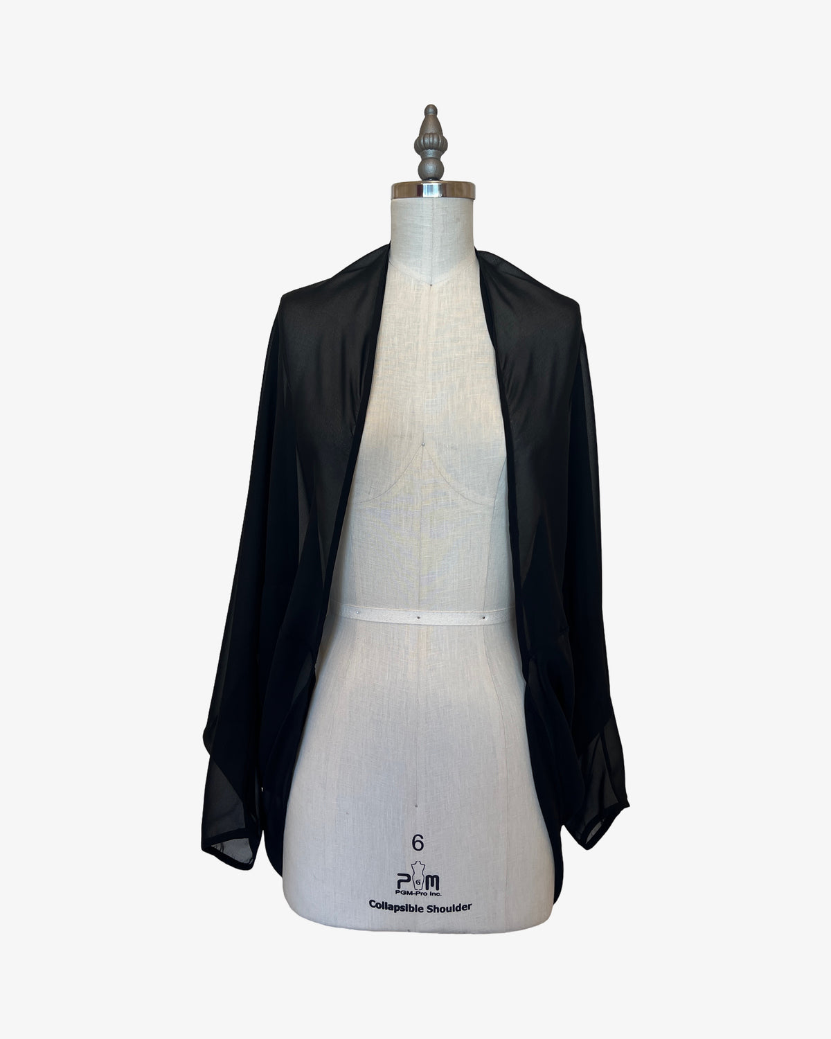 Cocoon Cardigan Wrap | Sheer Black
