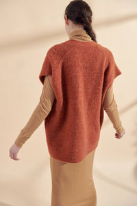 Alpaca Sool Sweater Vest | Brick