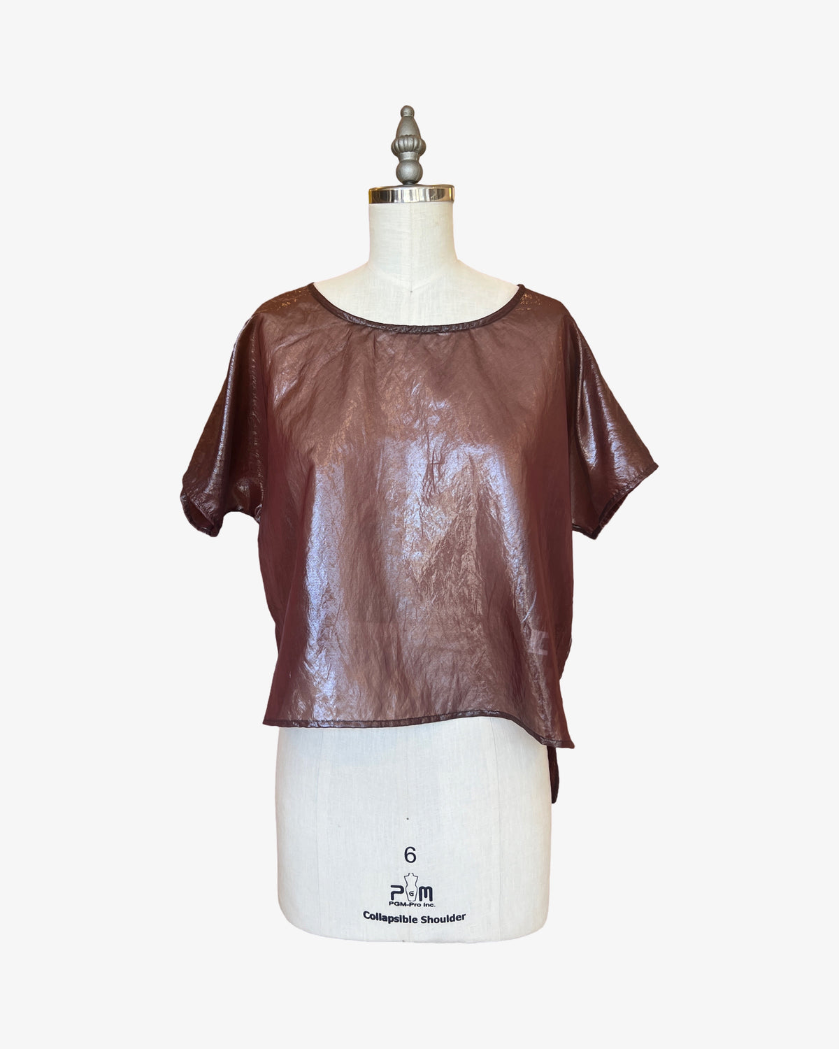 Cropped Easy Tee | Oxblood Gloss