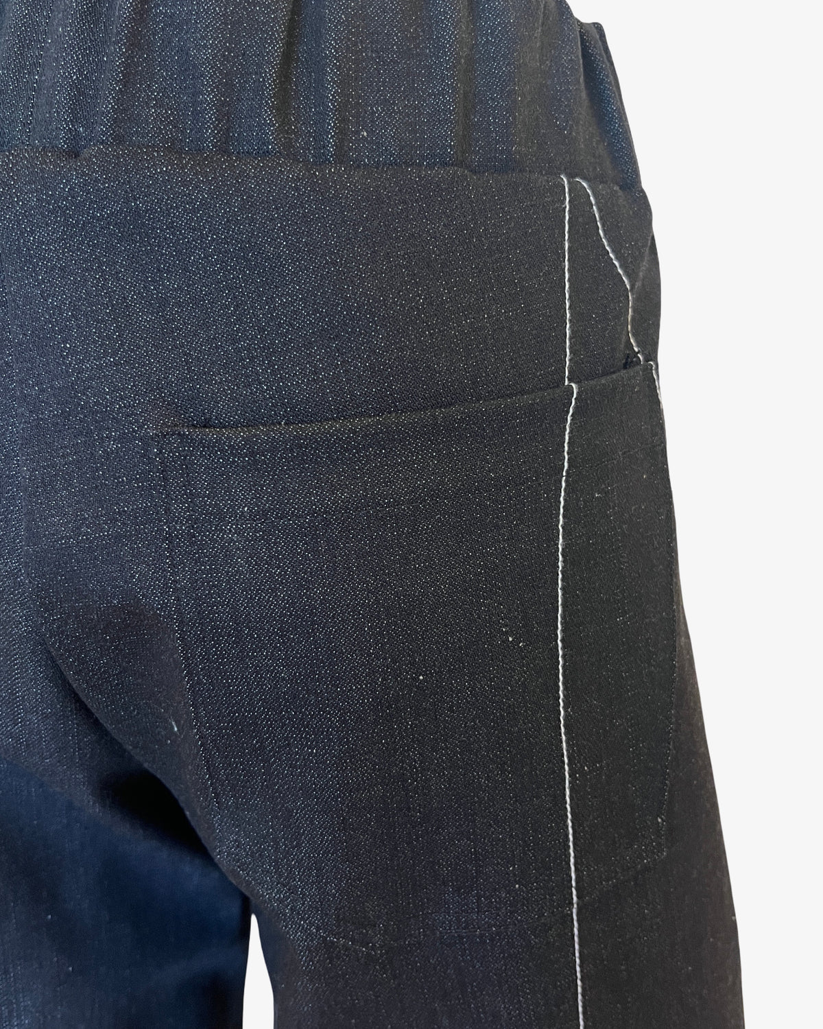 Scribble Step Stitch Pants V2 | Black Denim
