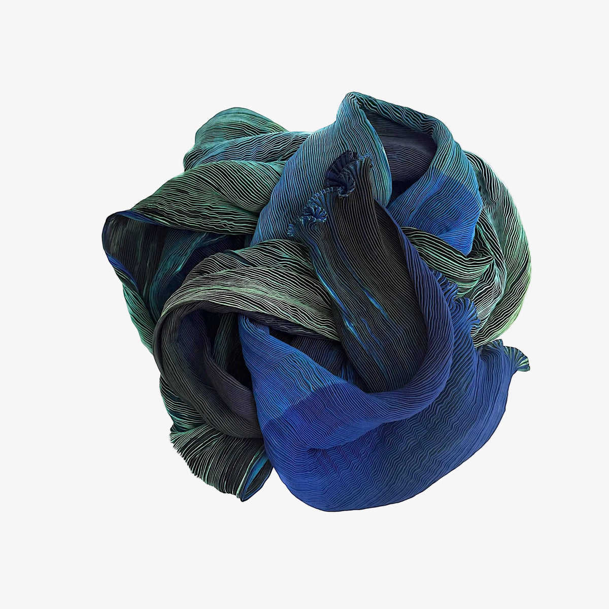 Tie Dyed Silk Scarf | Shade of Blue