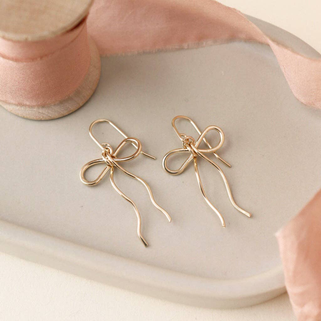 Coquette Bow Earrings | 14k Gold Fill