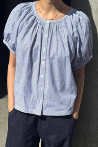 Emily Short Sleeve Top | Blue Stripe