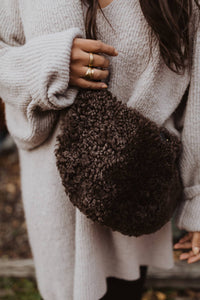 Rich Brown Shearling Sling