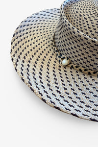 Lily Hand Sculpted Straw Hat | Natural and Black