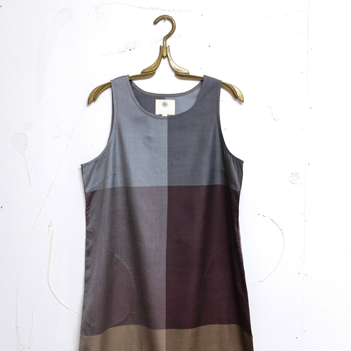 Carolyn Silk Color Block Dress