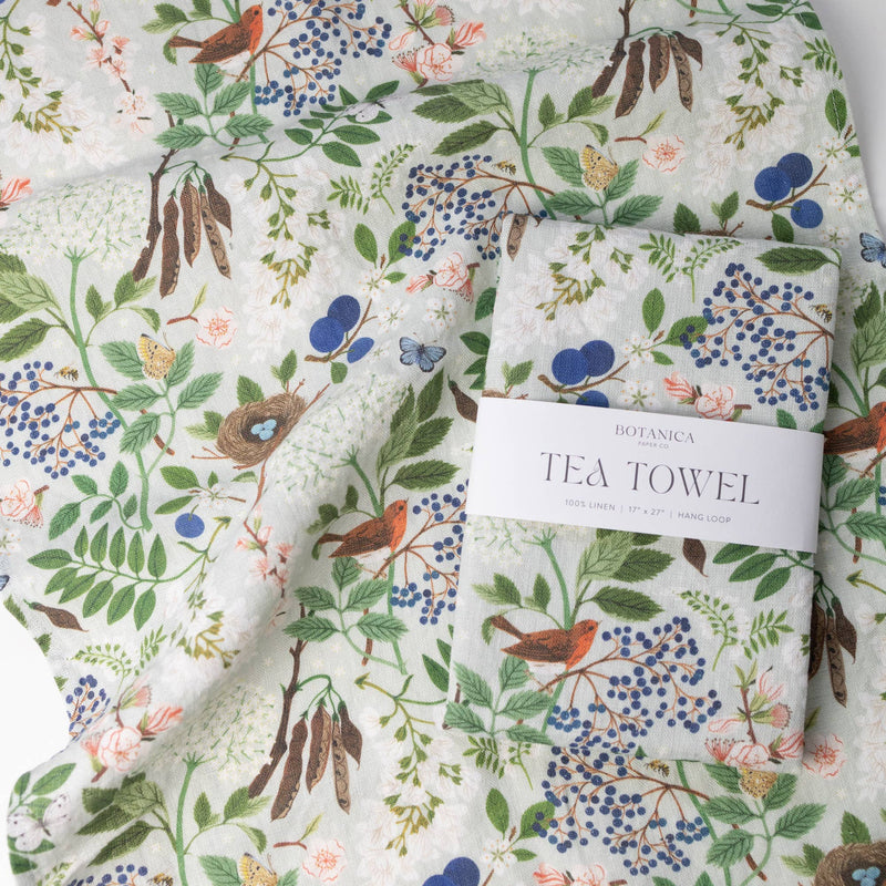 FLOWERING TREES | 100% Linen Tea Towel