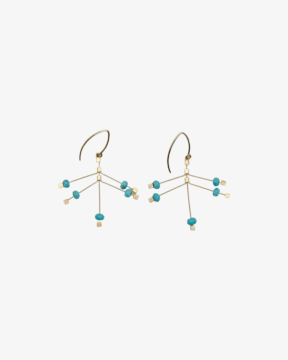 Fire Hook Earrings | Turquoise/Gold