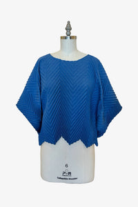 Chevron Pleated Lisbon Top | Royal