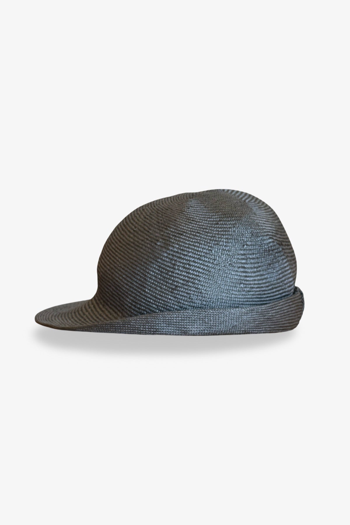 "Mylo" Sculpted Straw Cap | Faded Denim