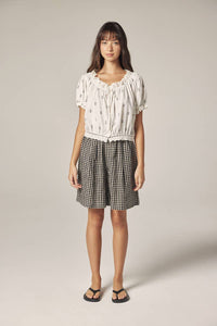 Gingham Easy Shorts | Black/Natural Checkers