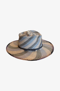 Striped Leo Sculpted Straw Fedora