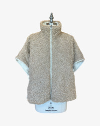 Reversible High-Neck Vest | Cream/Taupe